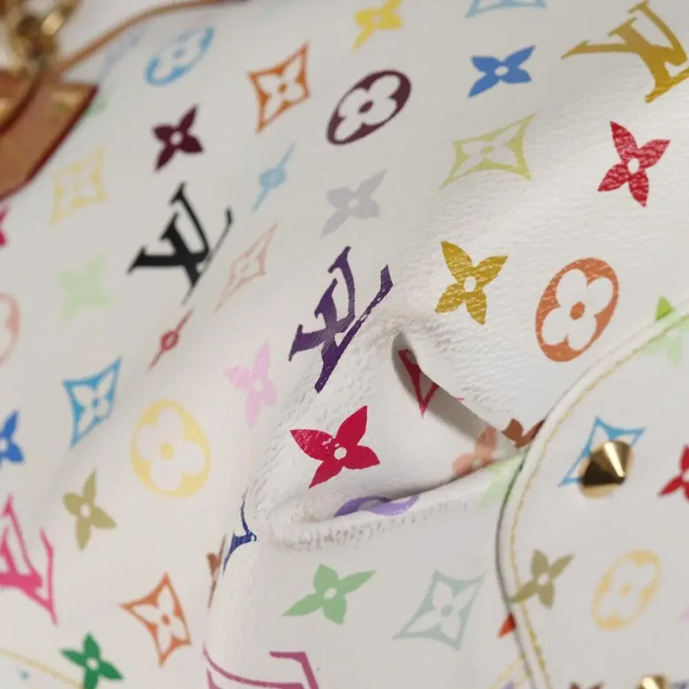 LOUIS VUITTON Monogram Multicolor Annie MM Tote Bag White M40307 - Picture 8 of 16